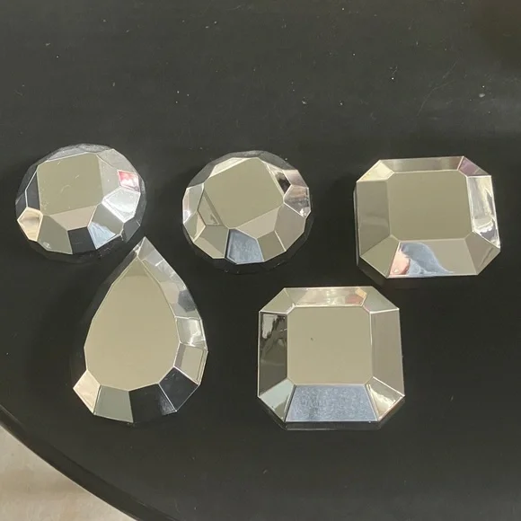 Elegant Silver Geometric Wall Decor Set - Picture 1 of 5